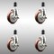 Service Caster 5 Inch 316SS Maroon Poly Swivel 1-5/8 Inch Expanding Stem Caster Set Brake SCC SCC-SS316EX20S514-PPUB-MRN-TLB-158-4 - alternate 1